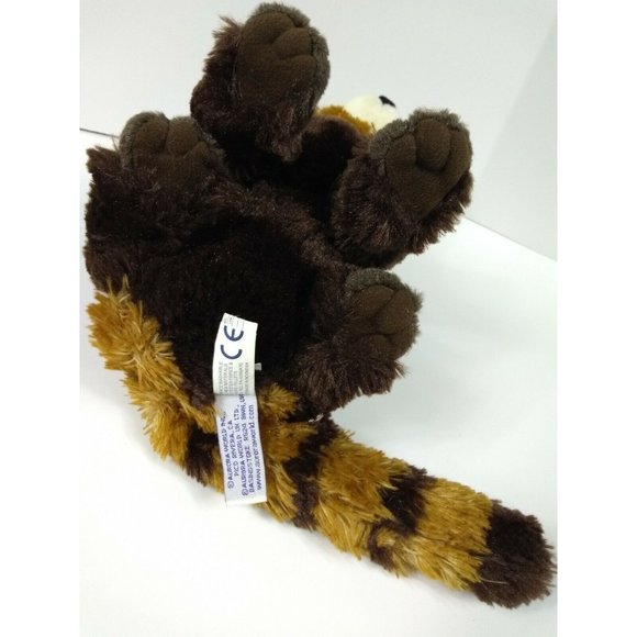 Aurora 9"  Brown and White Bandit RACCOON Plush Realistic Stuffed Animal Toy - Picture 9 of 12